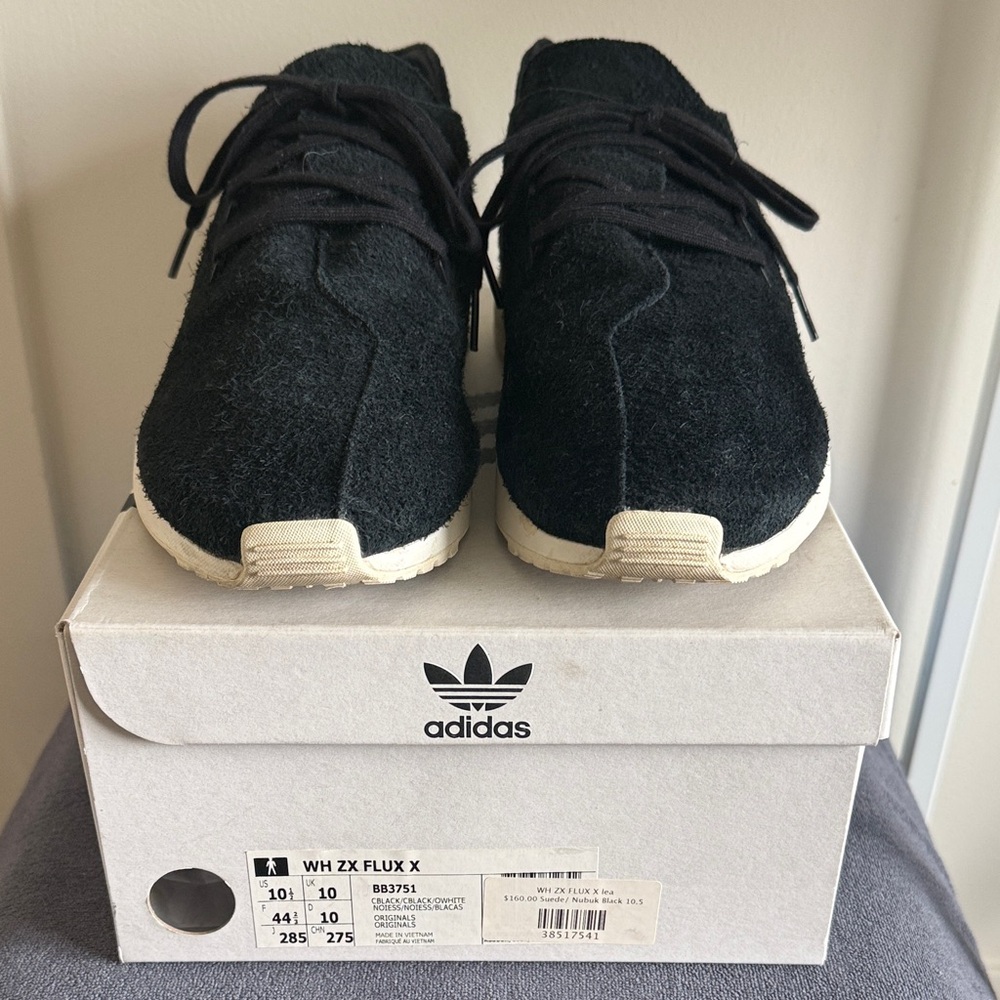 Adidas ZX Flux X Black and Cream Sneakers
